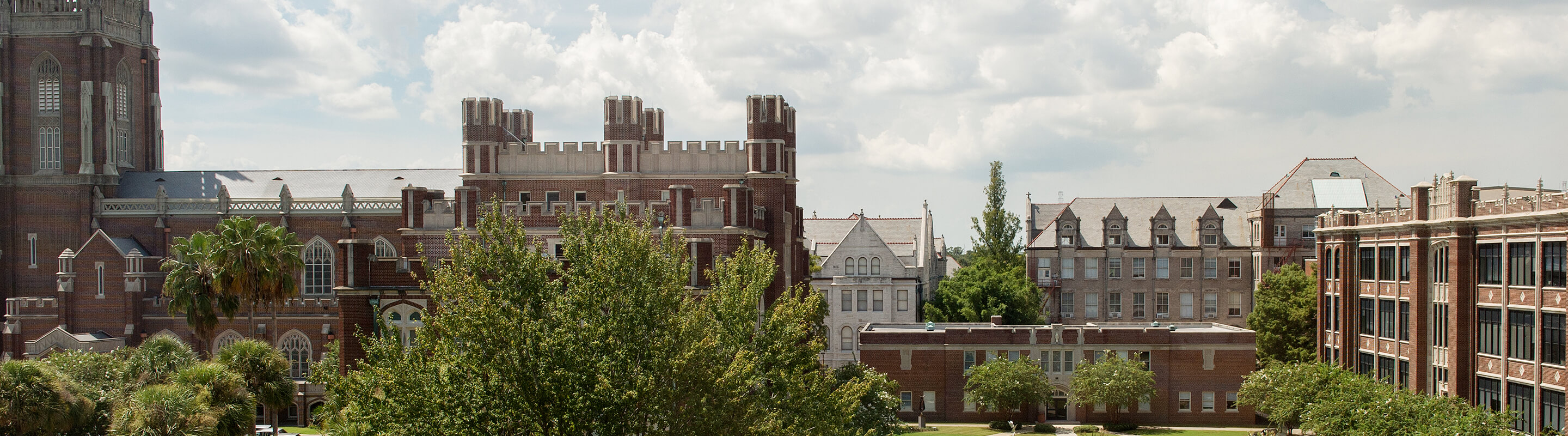 Campus shot from upper floor Monroe Hall