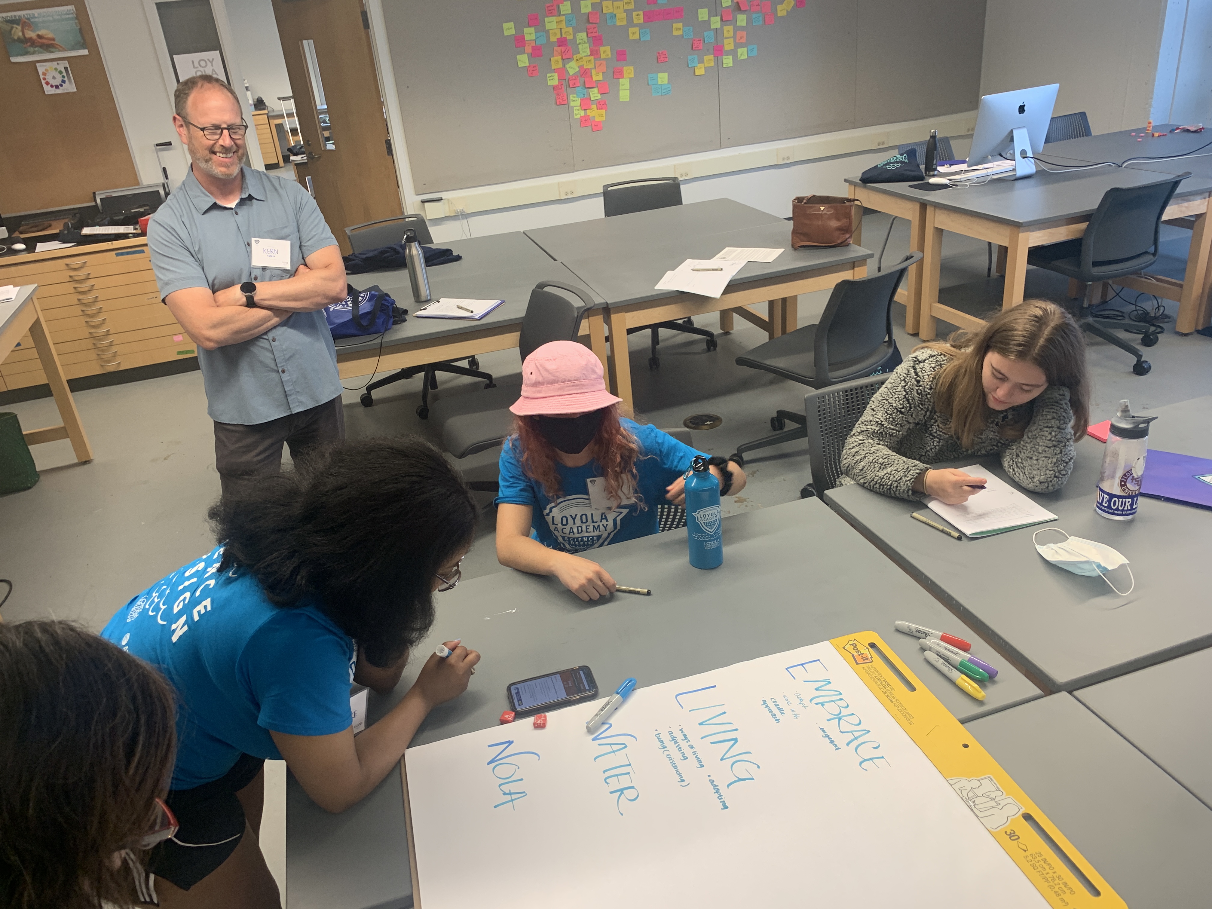 Team of students brainstorming