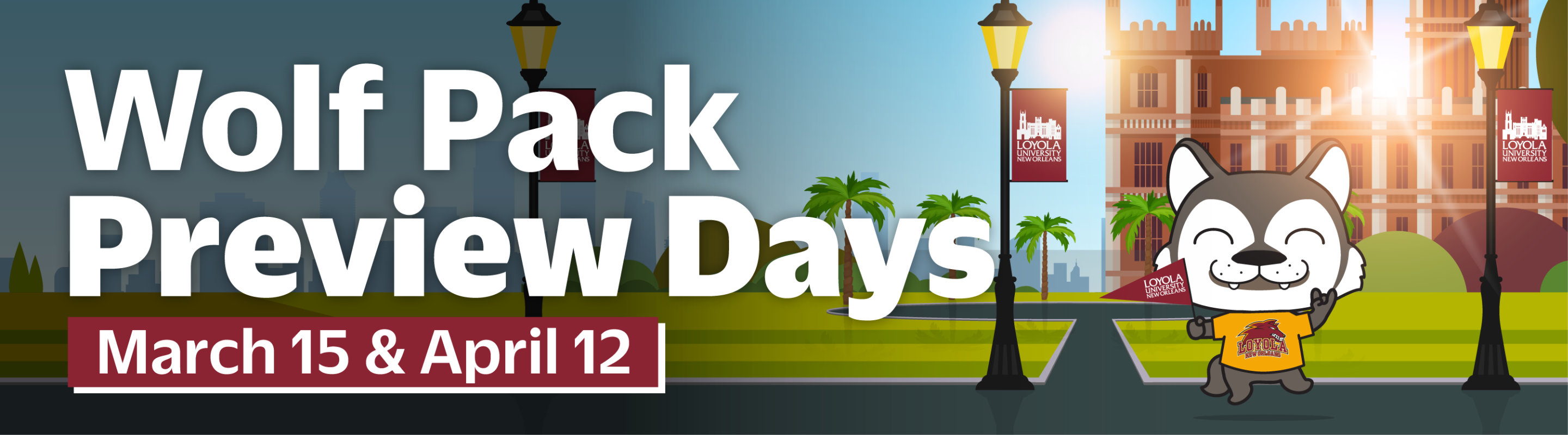 Wolf Pack Preview Days, March 15 and April 12 graphic